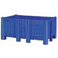 Foto articolo dell\'articolo Agri Box 1340x1040x720 mm, plastica vergine, 10 piedi, forato, sovrapponibile, 43 Kg.