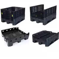 Foto articolo dell\'articolo AgriBox 100x120 h.80 cm, plastica, folding, pareti/fondo forati, 3 travette o 9 piedi, 42 kg.