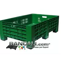 Foto articolo dell\'articolo AgriBox 800x1200 h410 mm, plastica ventilata, pareti/fondo forati, idoneo agricoltura, tara 15 kg.