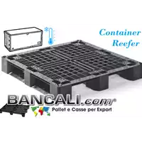 Foto articolo dell\'articolo Bancale in Plastica Quadrato 1100x1100 h.150 mm. idoneo a Container e Reefer.