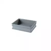 Foto articolo dell\'articolo Cassetta in plastica 400x300h100 mm. senza maniglia passante. Peso Tara 0,500 Kg.