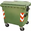 Foto articolo dell\'articolo Cassone rifiuti 1100 L, plastica, raccolta differenziata, 4 ruote gomma piena, tara 65 kg.