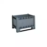Foto articolo dell\'articolo Contenitore grigio 700x1000h650 mm, 2 travette, Tara 19 kg. Plastica.