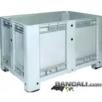 Foto articolo dell\'articolo Contenitore plastica 800x1200 h76 cm, 4 piedi, plastiche atossiche, tara 32 kg.