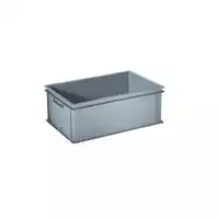 Foto articolo dell\'articolo Contenitore robusto 400x600x220 mm, plastica atossica, 40 L, sovrapponibile, 2 maniglie, tara 2,1 kg.
